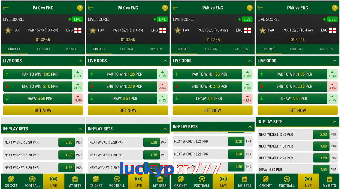 Game list for Luckypkr777 bet section